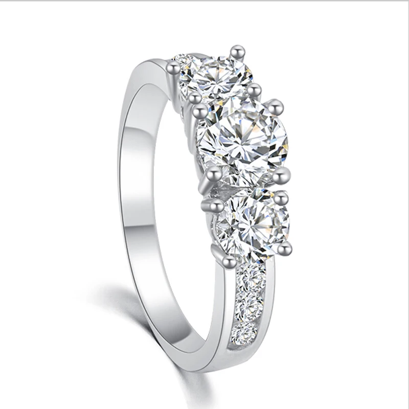 Модные ювелирные изделия розовые золотые обручальные вечерние кольца для женщин