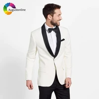ivory shawl lapel men suit wedding suits for man prom blazer slim fit casual tailored tuxedo best man 2 pieces terno masculino