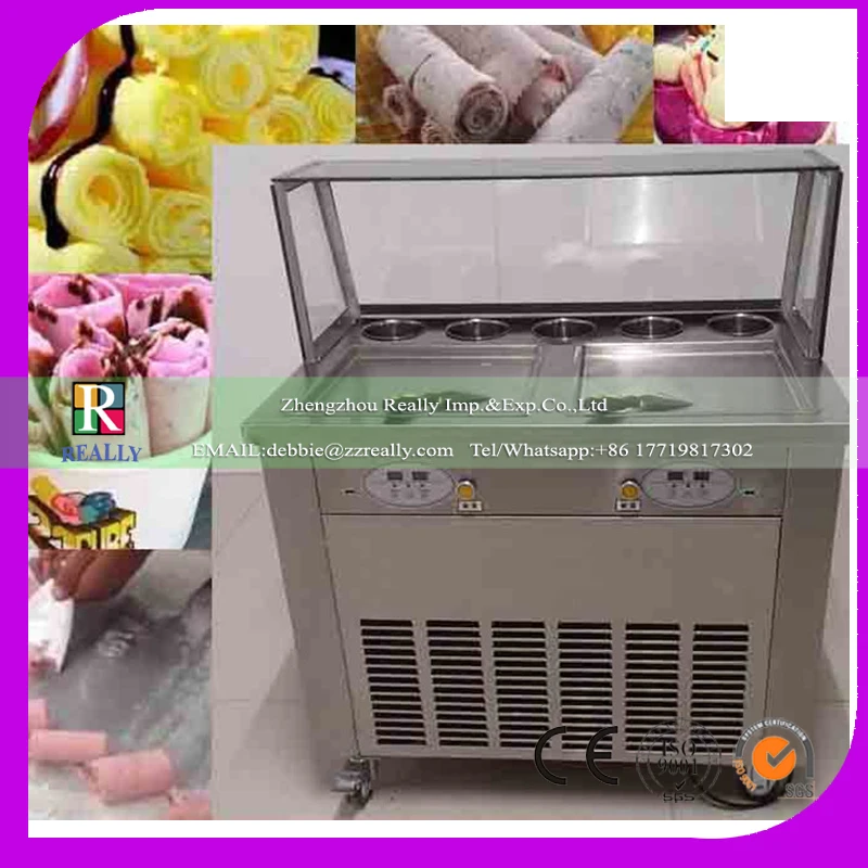 Машина для приготовления жареного мороженого из нержавеющей стали|cream machine|ice cream