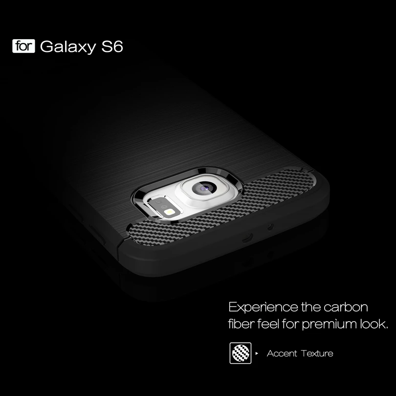 Для Samsung Galaxy S6 G9200 G920F чехол из углеродного волокна Тонкий Прочный Гибридный