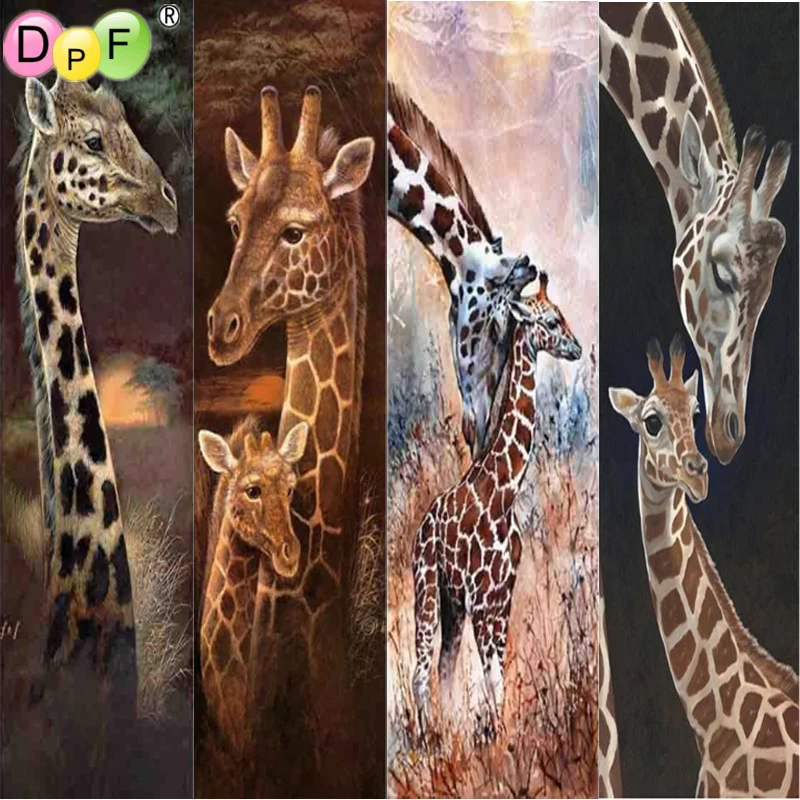 DPF 5D алмазная вышивка с изображением животных живопись крестиком рукоделие набор