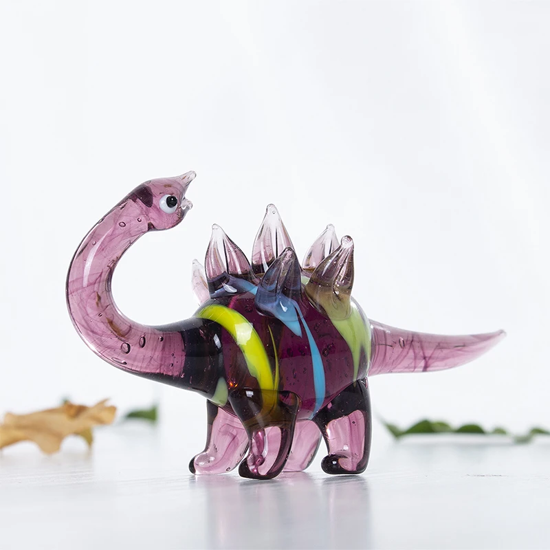 H&ampD Mini Dinosaur Handmade Miniature Sculpture Glass Art Wild Animal Figurine Collectible Creative Gift For Kids Home Decor | Дом и сад