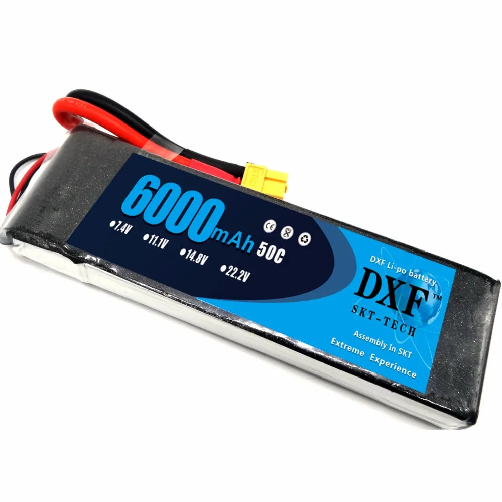 DXF 7 4 V 6000mAh 2S Lipo аккумулятор 50C 100C для RC автомобилей TRX Slash HPI Truggy грузовики с