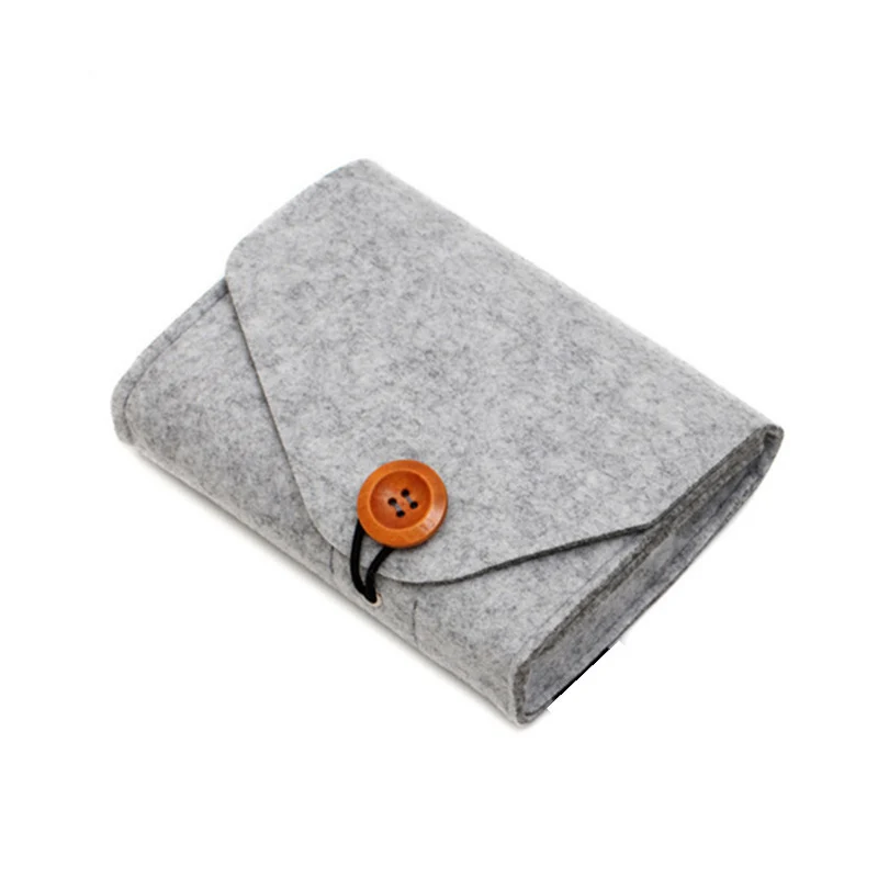 Light Grey Качество домашнего хранения организации 1 шт. ключ монета посылка мини войлочный мешок наушники Sd карта банк питания кабель для передачи данных путешествия Organiz - Цвет: Light Grey