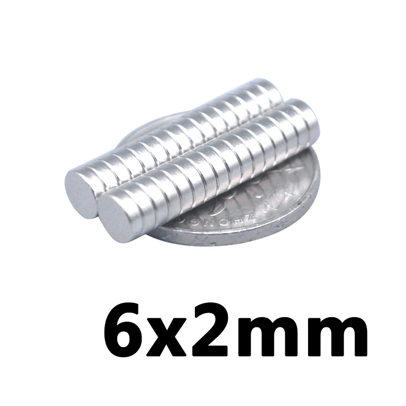 100 шт. N35Magnet 6x2мм неодимовый магнит постоянный NdFeB супер сильные мощные магниты