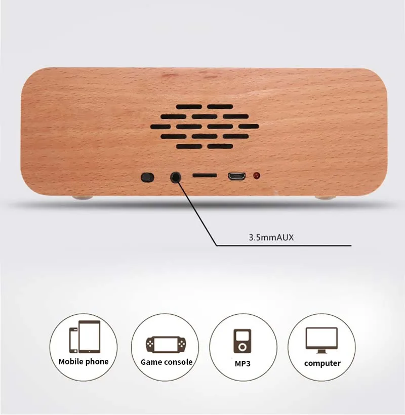 FELYBY S18 зеленый бамбук одноцветное деревянная колонка с Bluetooth объемного Динамик Bluetooth аудио Touch