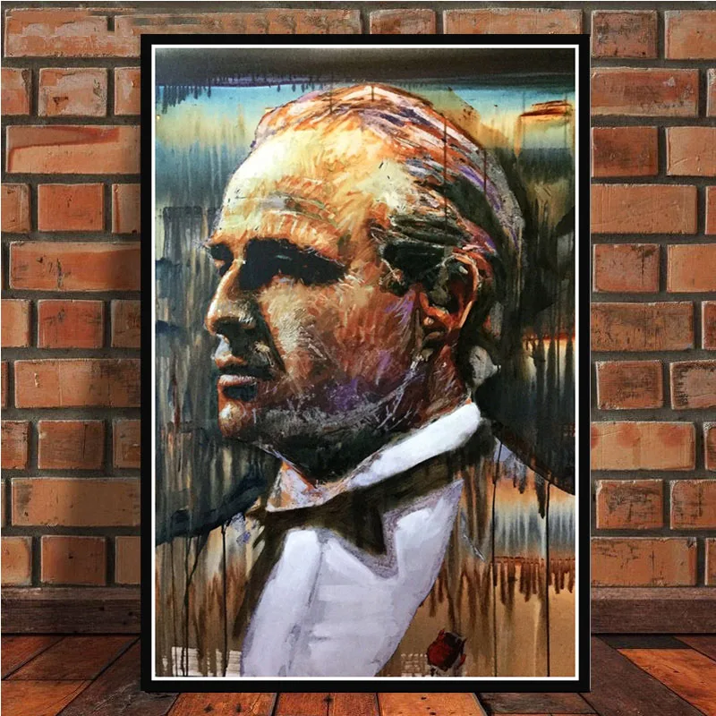 0017 The Godfather Movie Marlon Brando Al Pacino плакат настенный художественный Рисунок плакаты и принты холст живопись для комнаты домашний декор - Цвет: 0017