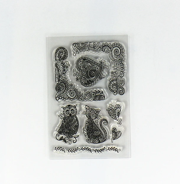 DIY clear stamps w/bloom flower birds butterfly owl variety pattern for scrapbooking rubber transparent seal | Канцтовары для офиса