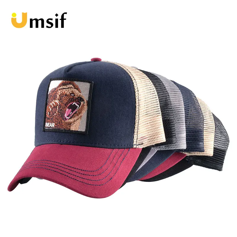 Модные бейсбольные кепки с вышивкой животных для мужчин и женщин Snapback хип хоп