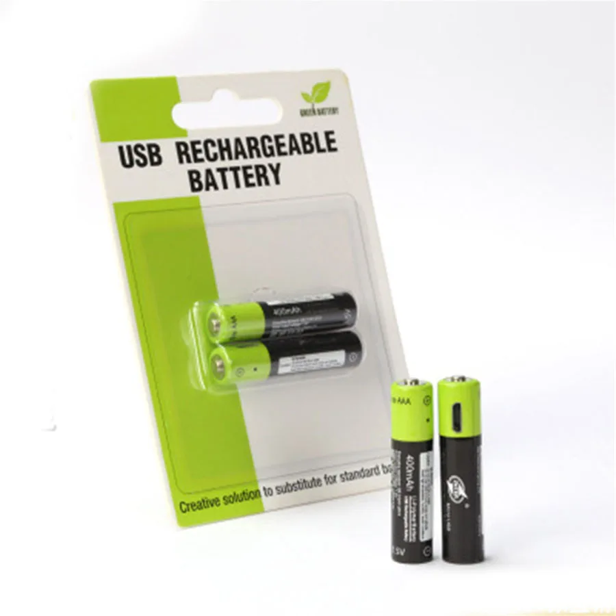 AAA 1 5 V 400mAh USB перезаряжаемая батарея Универсальные ZNT7 литий полимерные батареи с