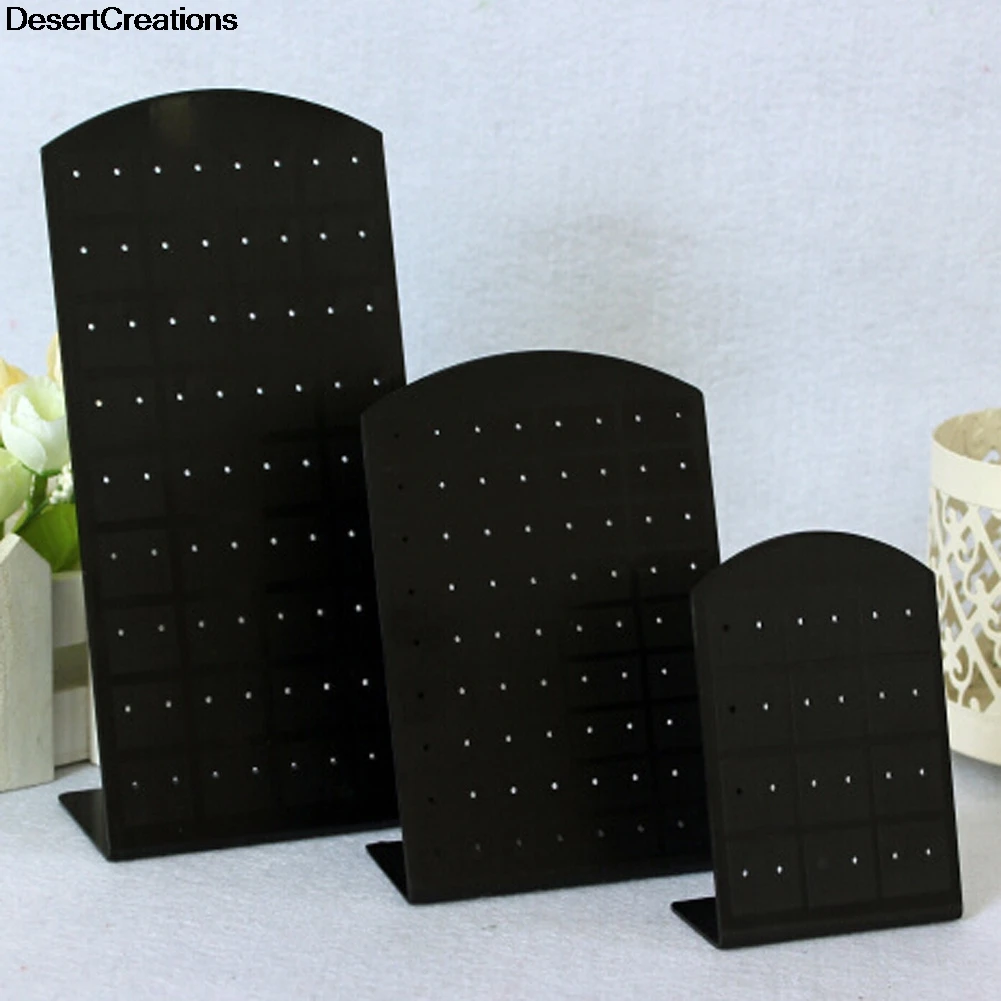 Модные серьги гвоздики 3 размера демонстрация ювелирных изделий пластиковая