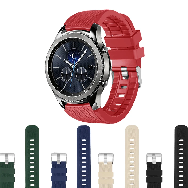 Ремешок 22 мм для часов Huami Amazfit 1 2 мягкий резиновый браслет из ТПУ Samsun Geat S3 correa reloj
