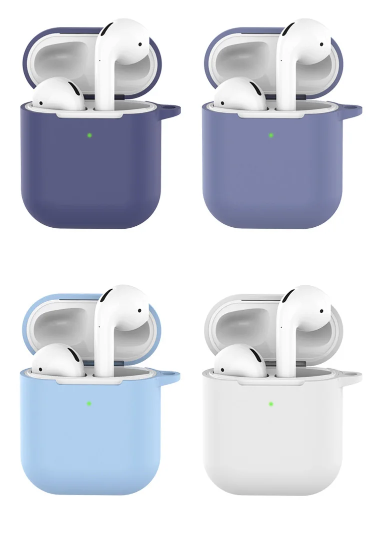 Мягкий силиконовый чехол AirPods для хранения, защитный чехол для наушников, защитный чехол, защитный чехол для зарядки, коробки для хранения, подходящий чехол