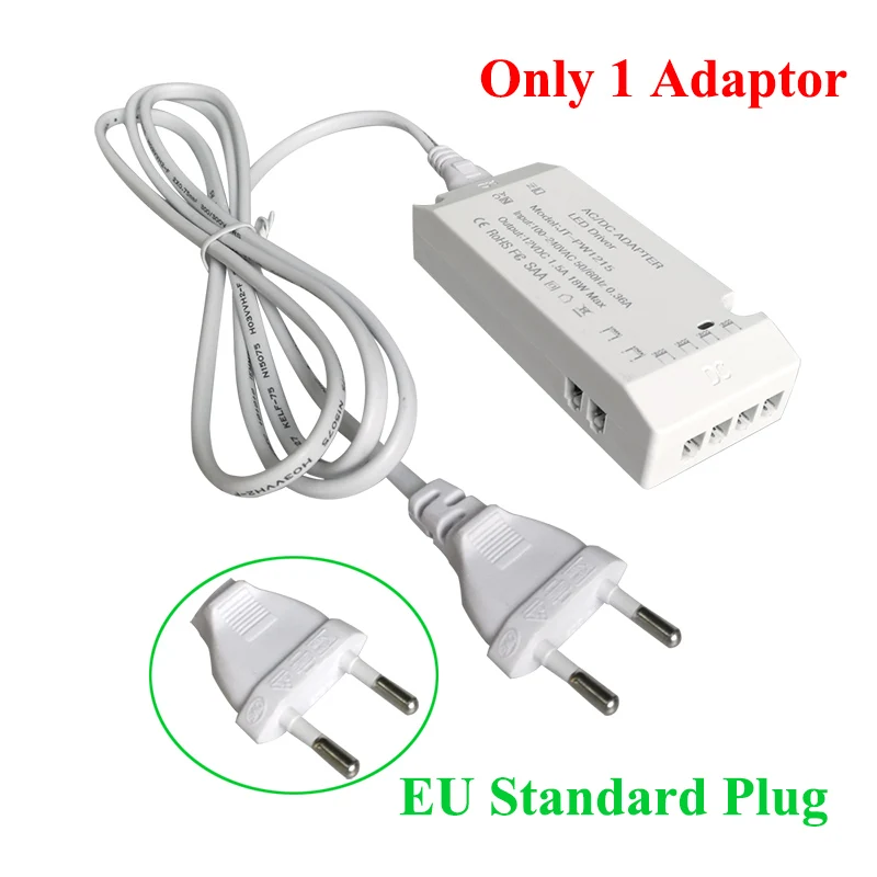 EU Standard Plug Кухонный Светильник ing светодиодный светильник для шкафа s шайба алюминиевый круглый шкаф, полка для шкафа светильник 3 Вт шкаф мебель счетчик лампы - Цвет: EU Standard Plug