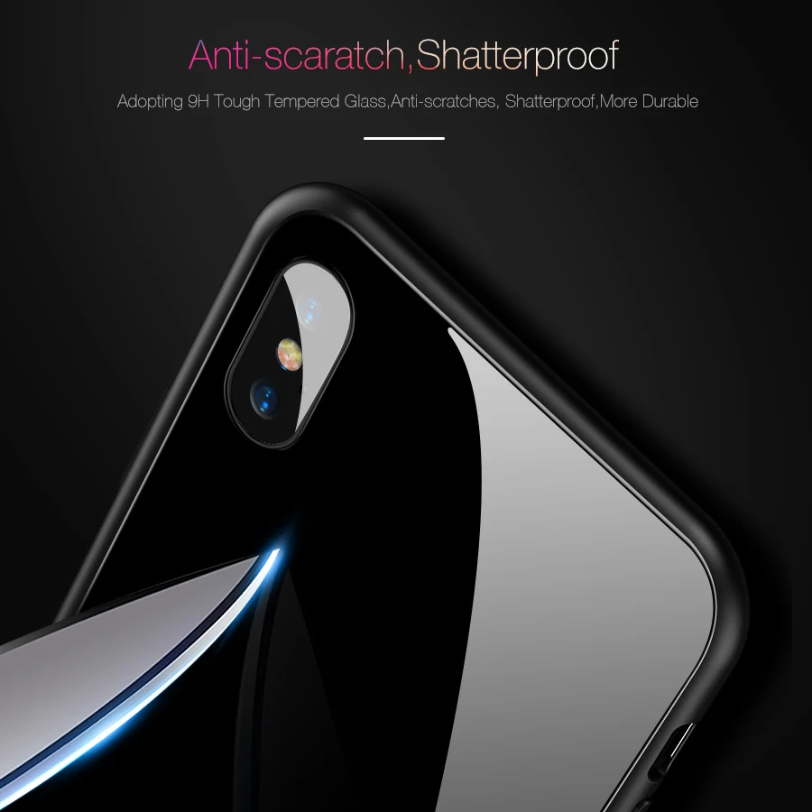 FLOVEME Роскошные закаленное Стекло Чехлы для iPhone X 10 8 7 высокая прозрачность Полный