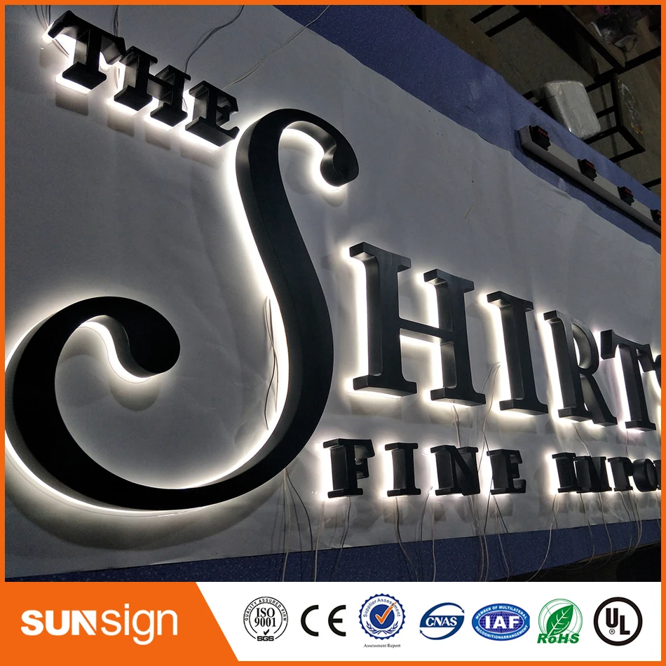 Оптовая продажа металлические буквенные знаки светодиодные Канальные буквы из