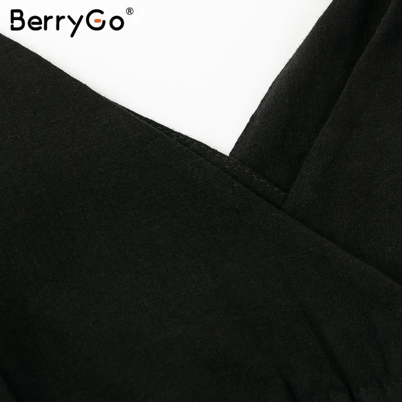 BerryGo женское платье сексуальные платья из двух частей на пуговицах элегантное