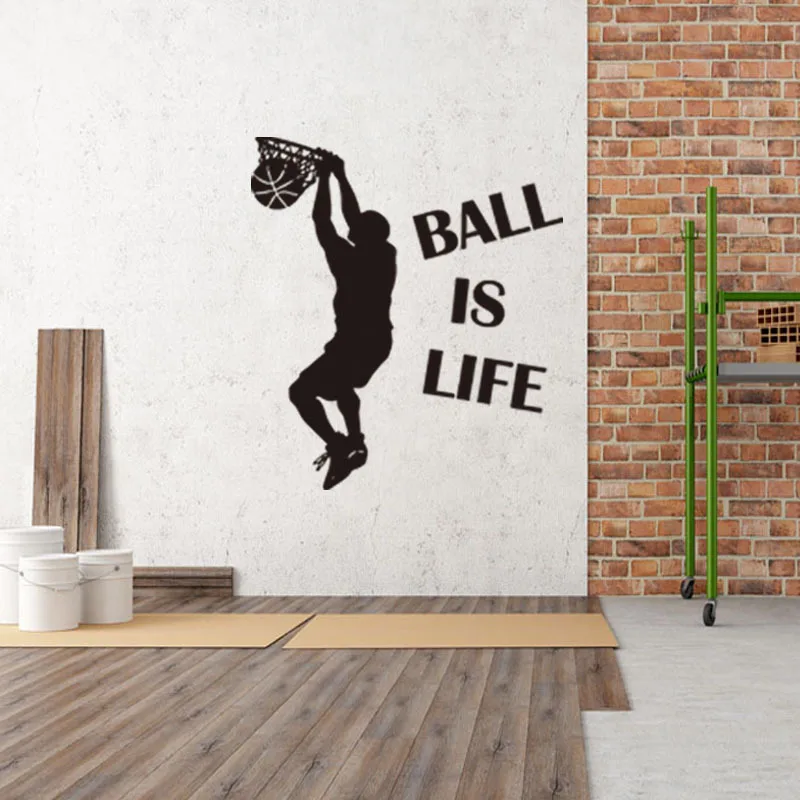 Мяч жизни Баскетбол творческая личность Гостиная Наклейки на стену европейские