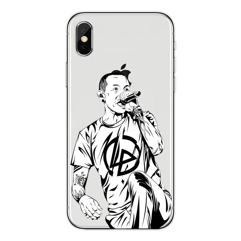 TPU Чехол для iphone 5 4 6 7 8 Plus X Ultra Fino Linkin Park Честера БЕННИНГТОНА Мягкий ТПУ чехол для телефона - Цвет: TPU