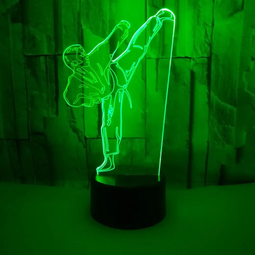 Светодиодная настольная лампа для каратэ 7 цветов изменение цвета|Ночники| |