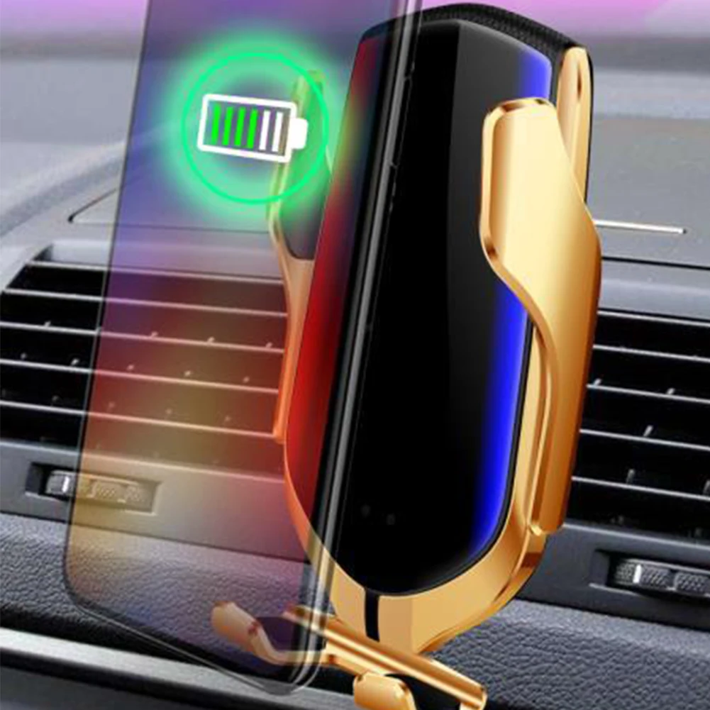 Qi автомобильное беспроводное зарядное устройство для iPhone XS Max X 8 Автоматический Инфракрасный датчик Быстрая зарядка держатель для samsung S10 Plus