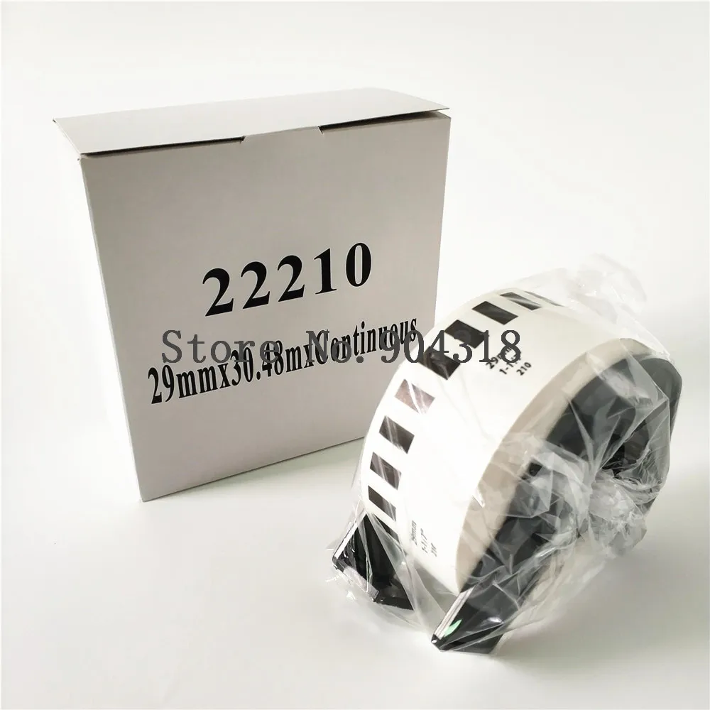 6 x Rolls Brother DK 22210 Φ DK22210 DK2210 DK-22210 2210 совместимые непрерывные этикетки 29 мм 30 48 м 1-1/7