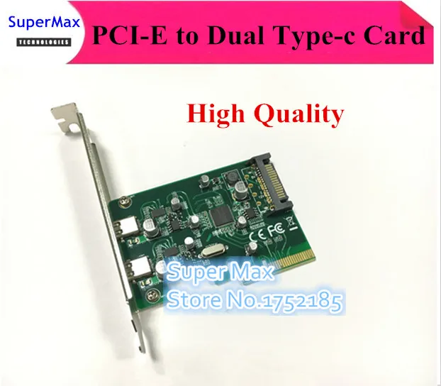 2 порта USB-C USB 3 1 Type-C PCI express Card pci-e 4x to usb3.1 Type C adapter Super Speed для MAC PRO OSX 10 9 | Компьютеры и