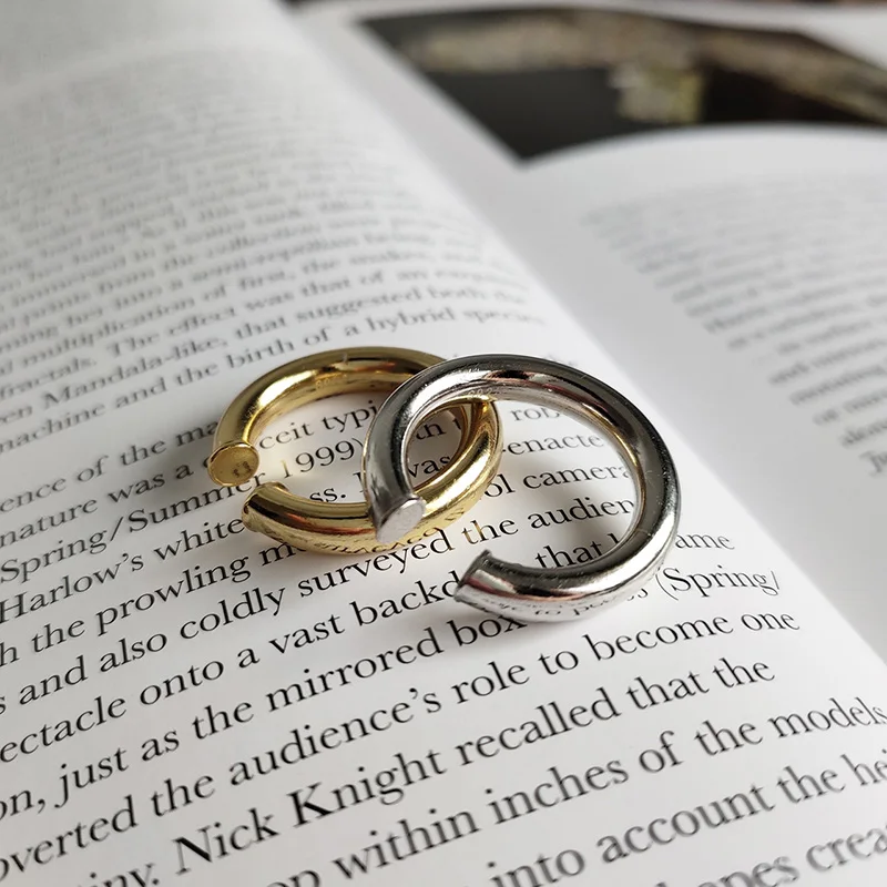 Женские круглые кольца для сигар WTLTC однотонные и серебристые с толстым