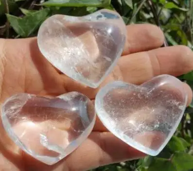 3 шт. натуральный прозрачный довольно кварцевый кристалл сердце Исцеление | Дом и