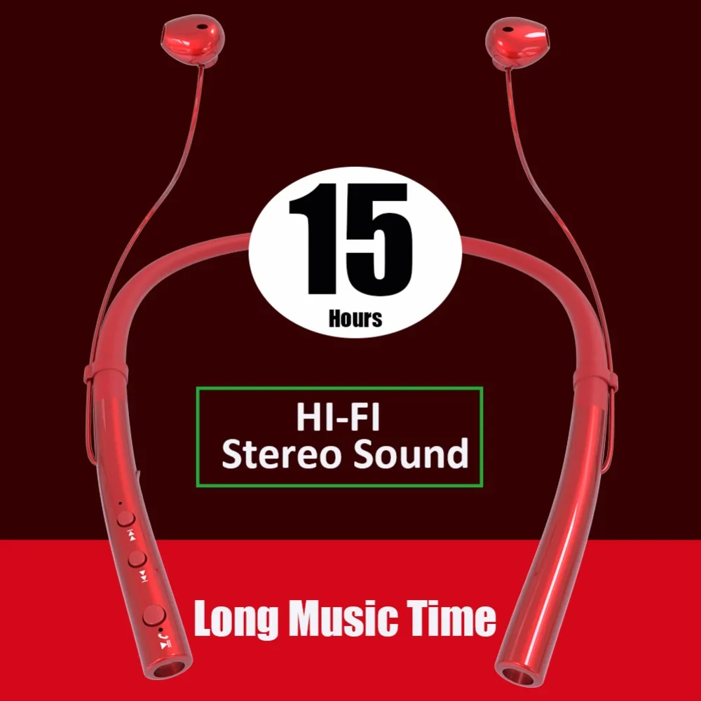 

Bluetooth Earphones Neckband Wireless Headphone Headset hands Free Noise Cancelling Headphones for Sports Earphone with Mic