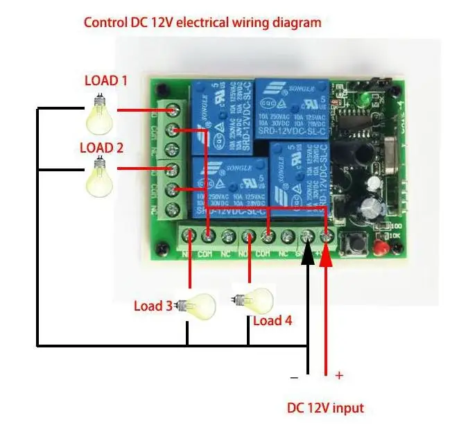 433 МГц DC12V 4CH передатчик пульт дистанционного управления Diy комплект +
