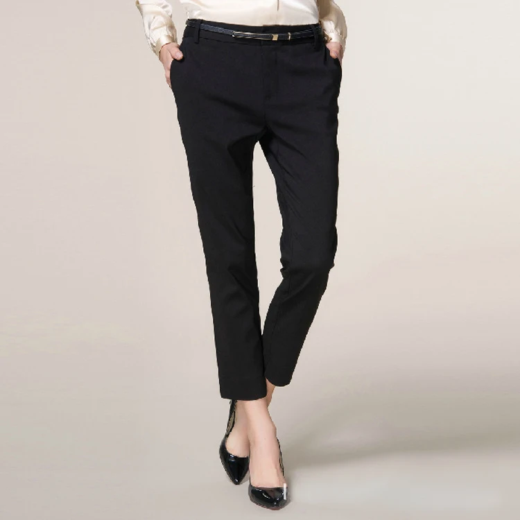 

Women Offical Pants 100% Polyester High Quality Spring and Summer Pencil Pants