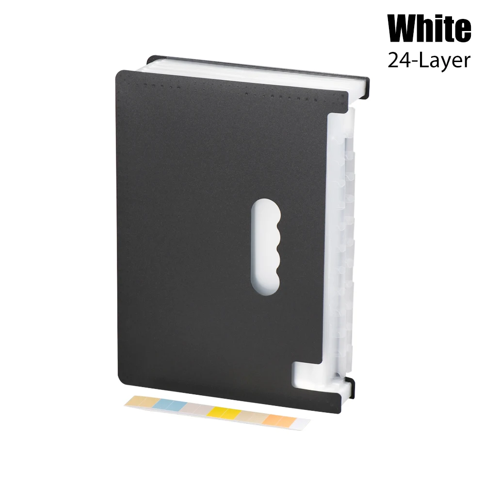 24-Layer white 13/24 карманов, радужная расширяющаяся папка для документов А4, держатель для документов, бумаги, сортировочный ящик для папок, самостоящий портфель, Органайзер - Цвет: 24-Layer white