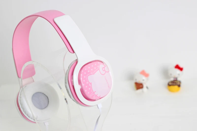 Высококачественные Складные Наушники Hello kitty с микрофоном для детей fone de