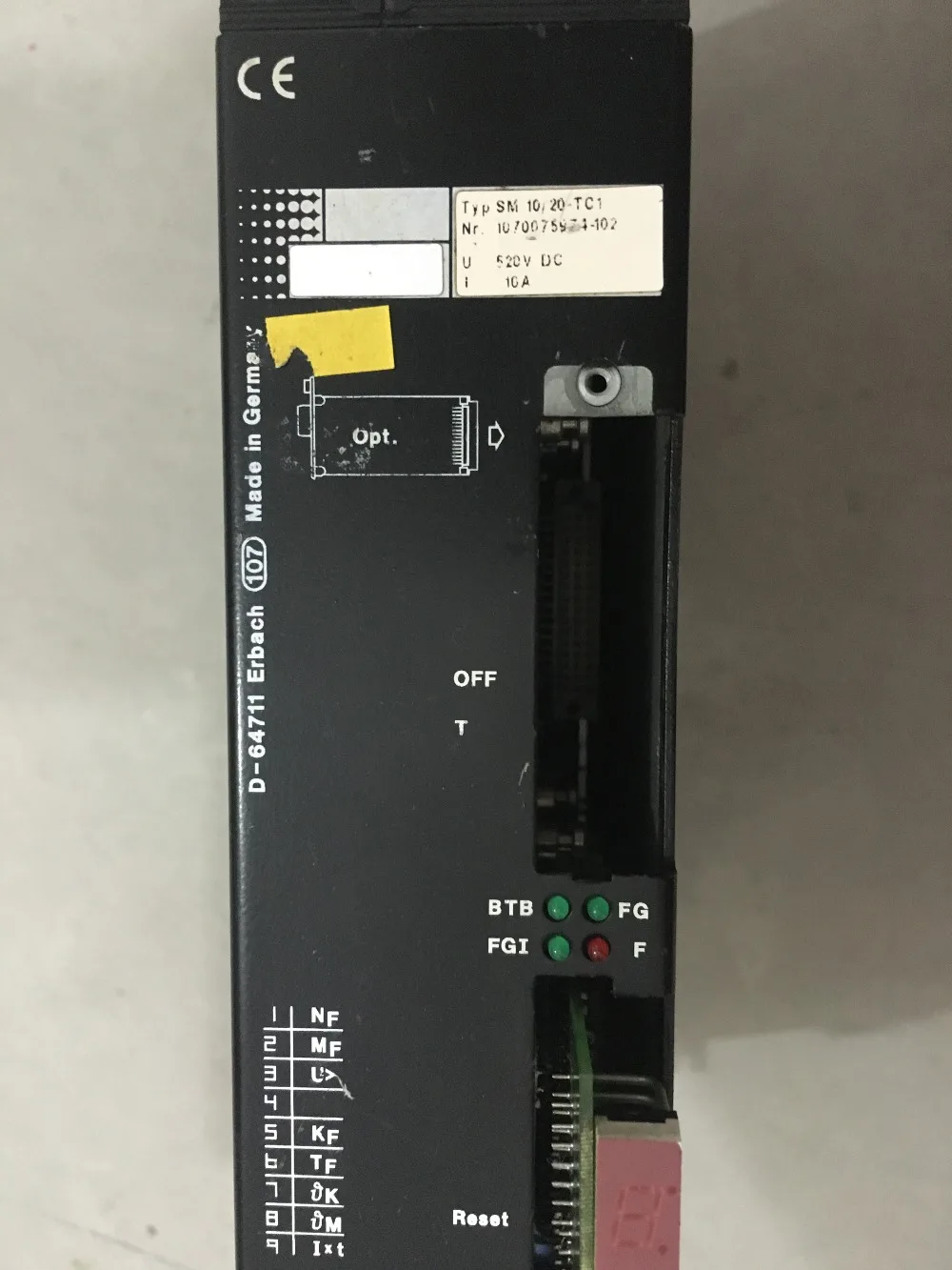 

Bosch SM 10/20-TC DC 520V 10A Servo Drive Used