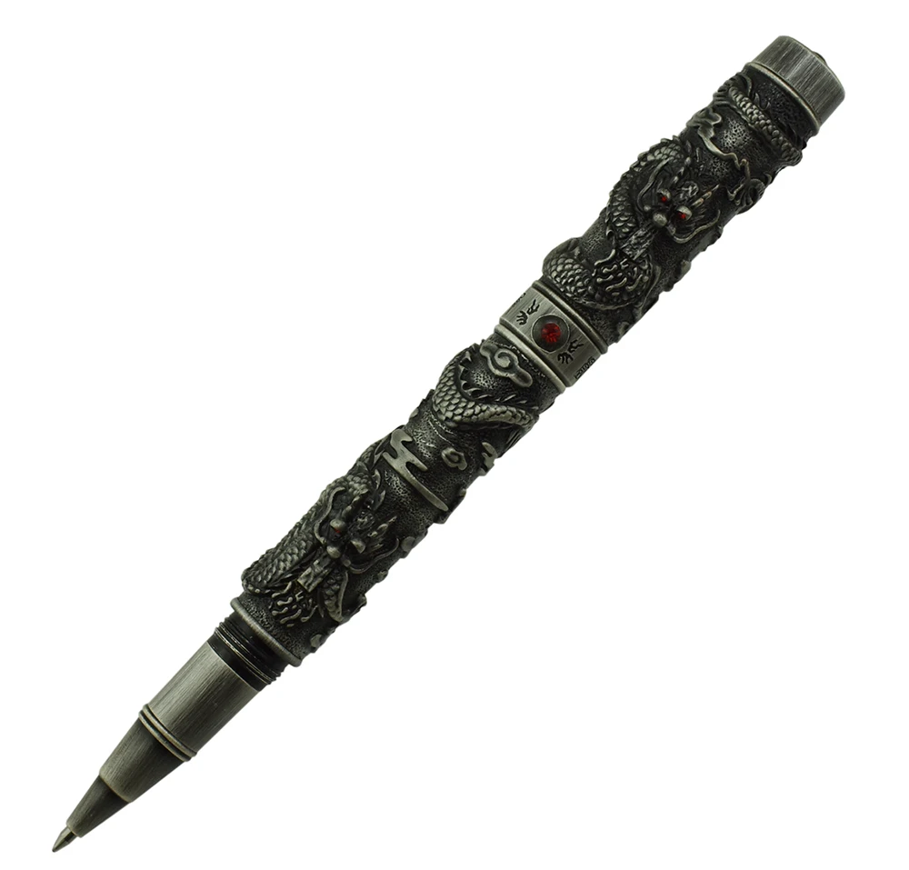 Jinhao винтажная Роскошная Ручка роллер двойной играющий дракон жемчуг старинная