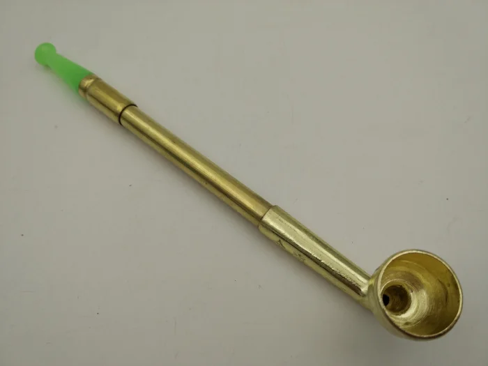 Модные Винтажные Длинные Золотые Металлические Табак трубы Масштабируемые