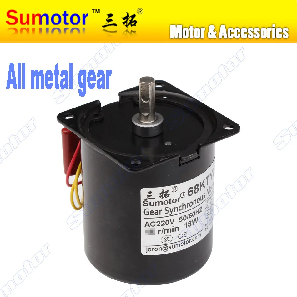 

68KTYZ 18W 220V AC synchronous motor CW/CCW Projector screen Egg incubator Turntable 2.5 5rpm 10rpm 15rpm 20 30 50 60 80 110 rpm