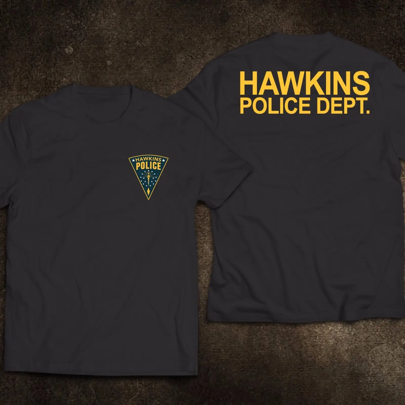 Новинка 2019 модная футболка с полицейским отделением Hawkins вдохновленная принтом