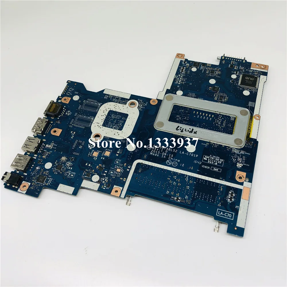 Материнская плата 828179-501 828179-001 828179-601 AHL50/ABL52 LA-C701P для hp 15-AC 15T-AC материнская плата портативного компьютера с i3-5005U Процессор SR27G