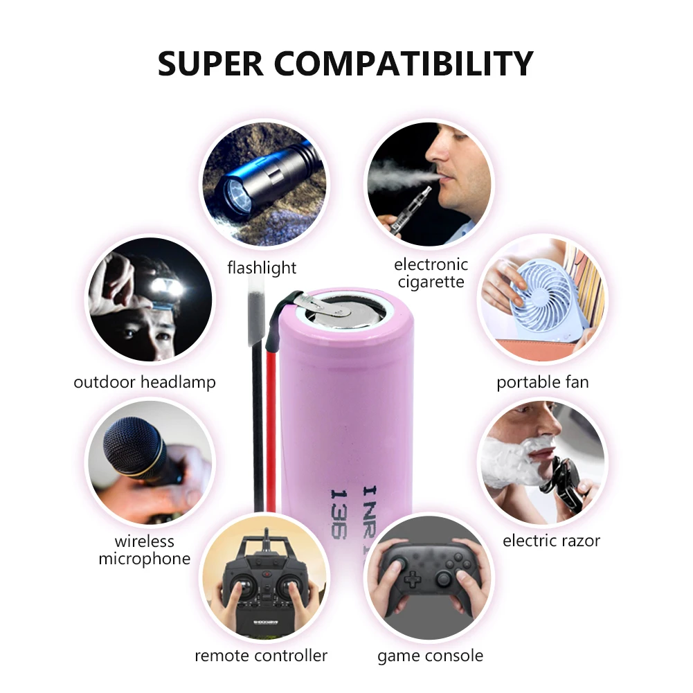 INR 18650 30Q литий ионный аккумулятор 20A 3000mAh Перезаряжаемый для Vape светодиодный