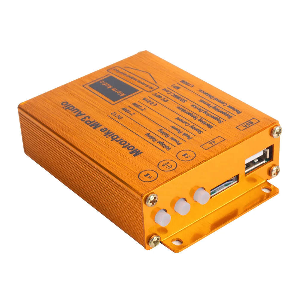 Мотоциклетный mp3 плеер с динамиками звуковая система FM радио сигнализация