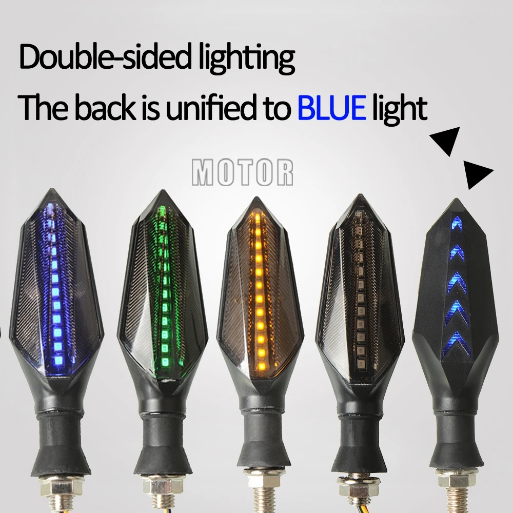 Универсальный 2 шт. мотоцикл поворотник для Honda Yamaha MT YZF Suzuki BMW Kawasaki Ninja ZX Led задний