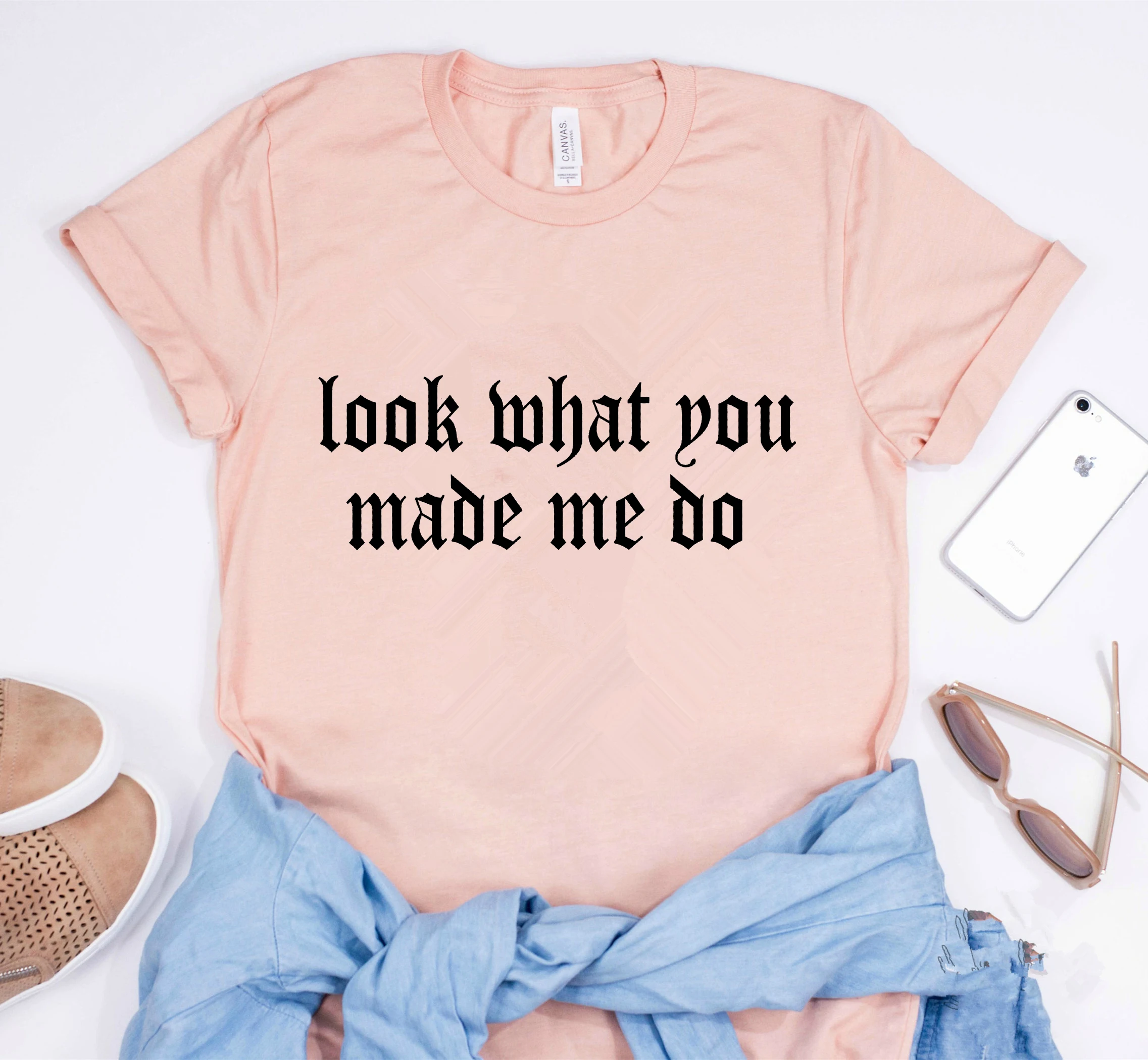 Новая футболка Taylor Look What You Made Me Do, футболка с надписью Taylor Tees Swift Taylor Rep Shirt