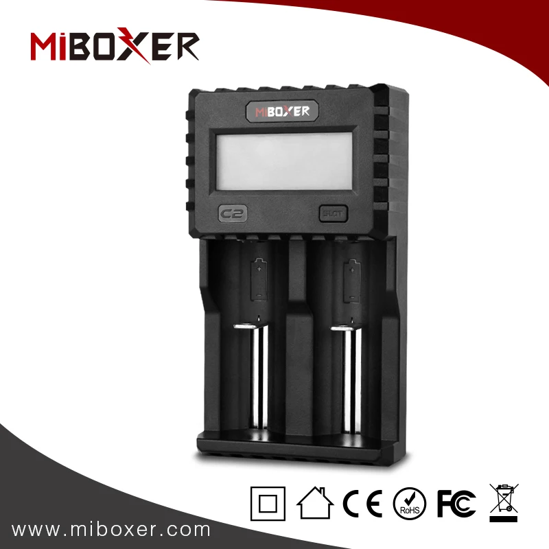 Miboxer C2 3000 Батарея Зарядное устройство 1.5A/слот 2-образными пазами ЖК-дисплей Экран