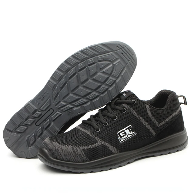 Black Pu Sole Мужская Рабочая защитная обувь; дышащая Уличная обувь со стальным носком; Рабочая защитная обувь для мужчин; армейские ботинки; Рабочая обувь с защитой от проколов; мужские кроссовки - Цвет: Black Pu Sole