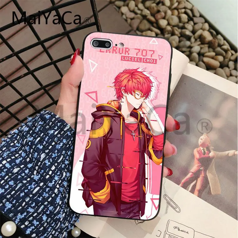 MaiYaCa 707 Mystic Messenger мягкий черный чехол для Apple iphone 5 XS XR SE и 6 6s 7 7plus 8 8plus