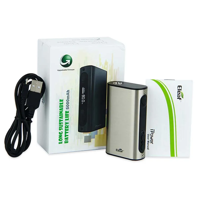 Eleaf iPower 80 Вт мод 5000 мАч батарея и 40 Вт iStick мощность нано мод 1100 мАч Fit Melo 3/Melo 3 мини танк электронная сигарета Vape мод