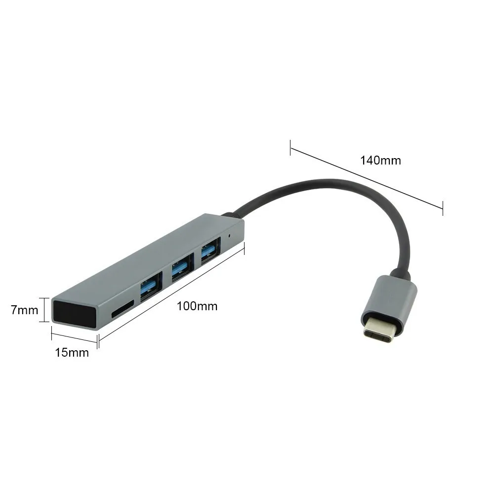 USB-концентратор CHUYI с Type-C на 3 0 USB 5 в 1 | Компьютеры и офис