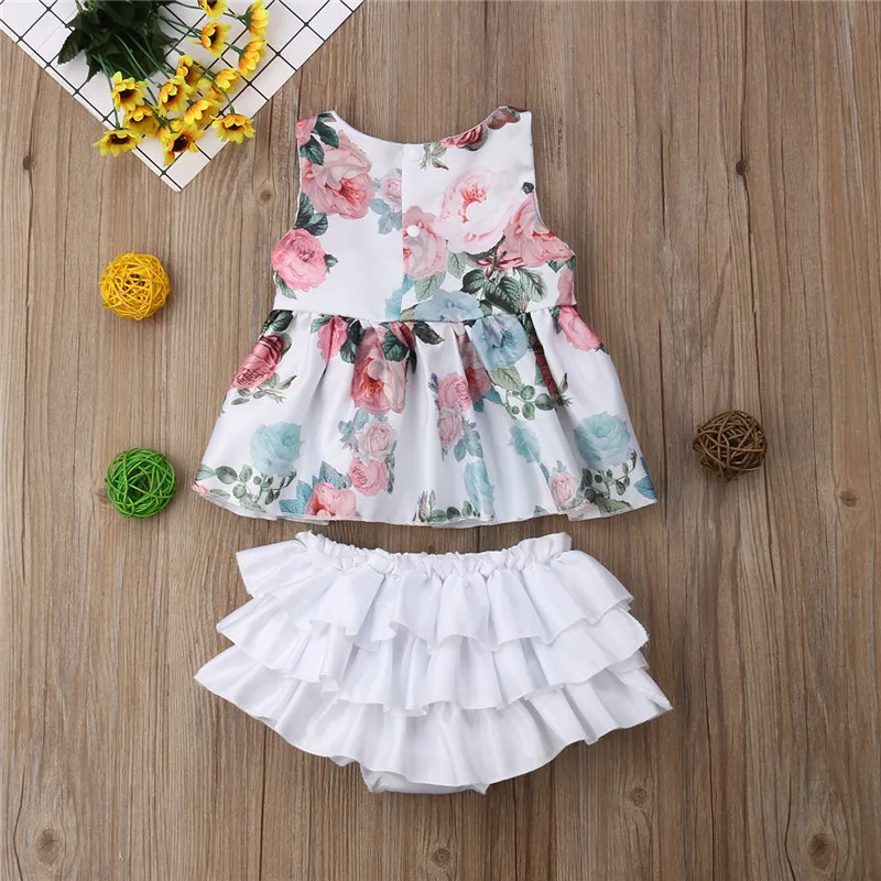 Летние футболки с цветочным принтом из 2 предметов платье топы + шорты модная